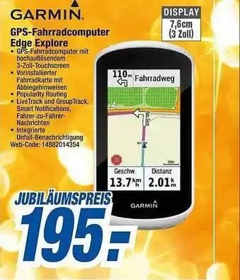 expert Octomedia Garmin Gps-fahrradcomputer Edge Explore Angebot