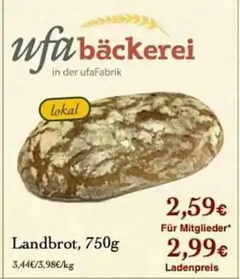 LPG Biomarkt Landbrot Angebot