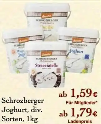 LPG Biomarkt Schrozberger Joghurt Angebot