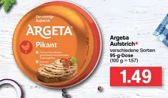 Famila Nord West Argeta Aufstrich 95g Dose Angebot