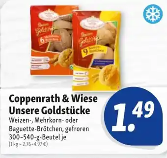 Nah & Frisch Coppenrath & Wiese Unsere Goldstücke Weizen-, Mehrkorn- oder Baguette-Brötchen, gefroren 300-540-g Angebot