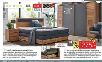 Zurbrüggen Linea natura dreh-schwebetürenschrank vitara oder boxspringbett diori Angebot