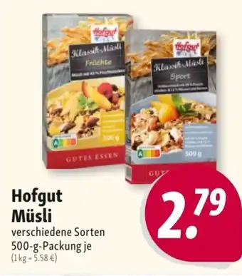 Nah & Frisch Hofgut Müsli 500g Angebot