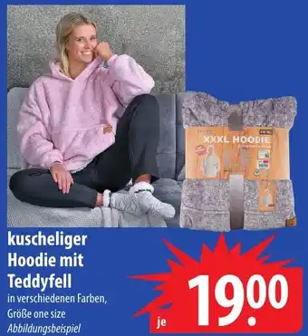 Famila Nord Ost kuscheliger Hoodie mit Teddyfell Angebot