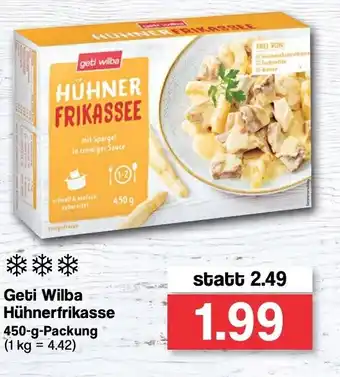Famila Nord West Geti Wilba Hühnerfrikasse 450g Angebot