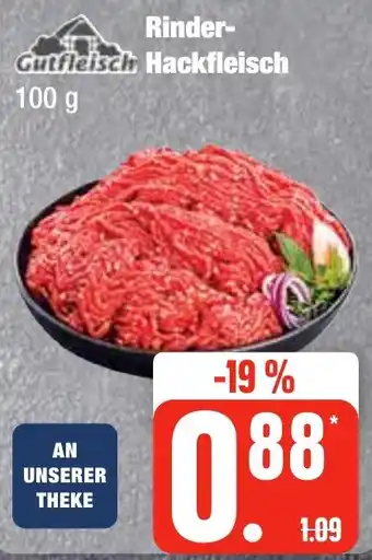 Edeka Frischemarkt Gutfleisch Rinder Hackfleisch 100 g Angebot