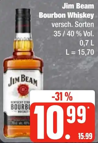 Edeka Frischemarkt Jim Beam Bourbon Whiskey 0,7 L Angebot