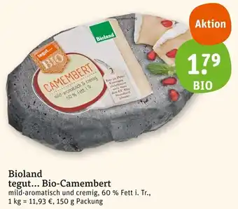 basic Bioland tegut Bio-Camembert 150 g Packung Angebot