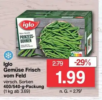 Famila Nord West iglo Gemüse Frisch vom Feld versch. Sorten 400/540-g-Packung Angebot