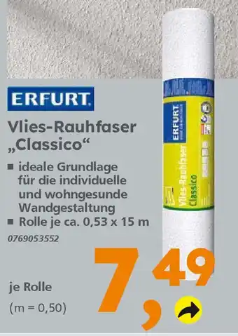 Globus Baumarkt ERFURT Villes-Rauhfaser Classico je Rolle Angebot