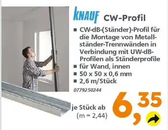 Globus Baumarkt KNAUF CW-Profil Angebot