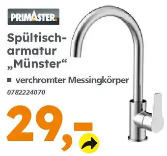 Globus Baumarkt PRIMASTER Spültischarmatur ,,Münster" Angebot