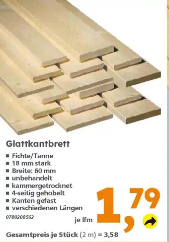 Globus Baumarkt Glattkantbrett Angebot