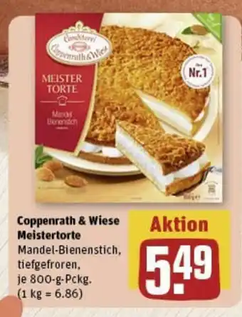 REWE Coppenrath & Wiese Meistertorte Mandel-Bienenstich, tiefgefroren, 800g Angebot