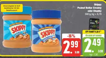 Edeka Skippy Peanut Butter Creamy oder Chunky 340 g Angebot