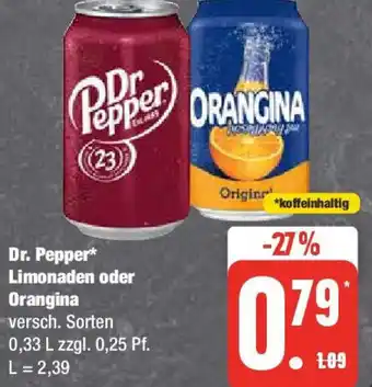 Edeka Dr. Pepper Limonaden oder Orangina Angebot