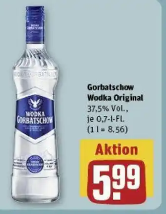 REWE Gorbatschow Wodka Original 700ml Angebot