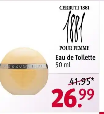 Rossmann CERRUTI 1881 POUR FEMME Eau de Toilette 50 ml Angebot