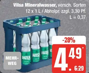 Edeka Vilsa Mineralwasser 12 x 1 L / Abholpr. Angebot