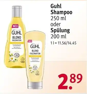 Rossmann Guhl Shampoo 250 ml oder Spülung 200 ml Angebot