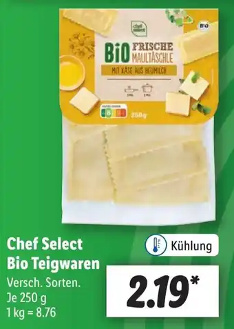 Lidl Chef Select Bio Teigwaren 250 g Angebot