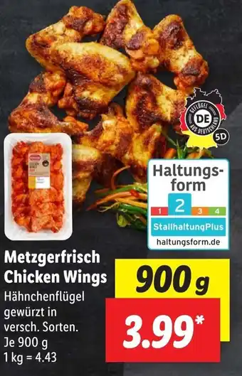 Lidl Metzgerfrisch Chicken Wings 900 g Angebot
