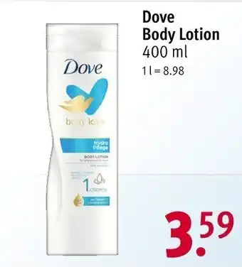 Rossmann Dove Body Lotion 400 ml Angebot