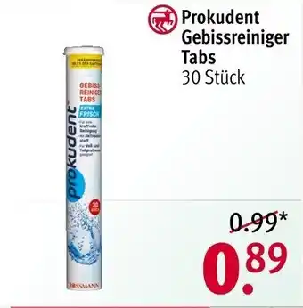 Rossmann Prokudent Gebissreiniger Tabs 30 Stück Angebot
