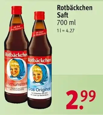 Rossmann Rotbäckchen Saft 700 ml Angebot