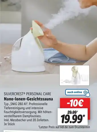 Lidl SILVERCREST PERSONAL CARE Nano-lonen-Gesichtssauna Angebot