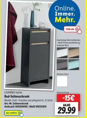 Lidl LIVARNO home Bad-Seitenschrank Angebot