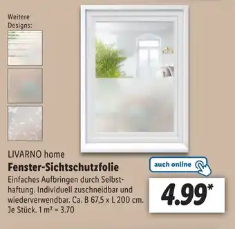 Lidl LIVARNO home Fenster-Sichtschutzfolie Angebot