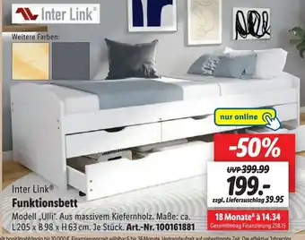 Lidl Inter Lin Funktionsbett Angebot