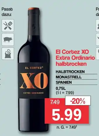 Famila Nord West El Cortez XO Extra Ordinario halbtrocken 0,75 l Angebot