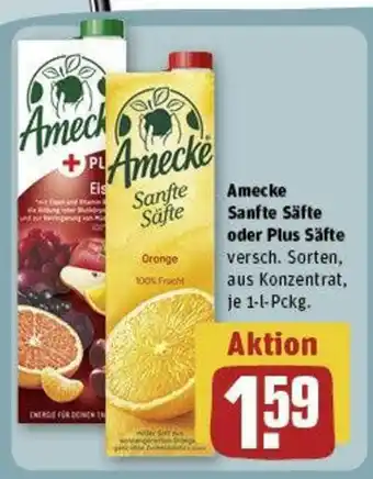 REWE Amecke Sanfte Säfte oder Plus Säfte 1L Angebot