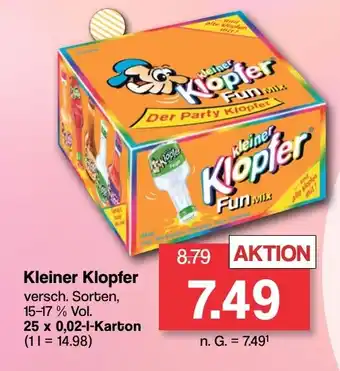 Famila Nord West Kleiner Klopfer versch. Sorten, 15-17 % Vol. 25*0.02L Angebot