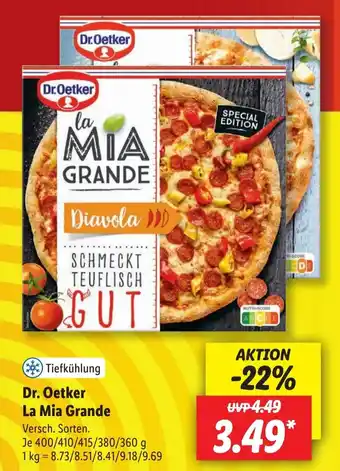 Lidl Dr.Oetker La Mia Grande 400/410/415/380 g Angebot