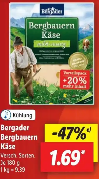 Lidl Bergader Bergbauern Käse 180 g Angebot