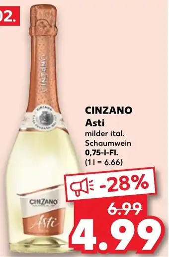 Kaufland CINZANO Asti 0,75 l Fl. Angebot