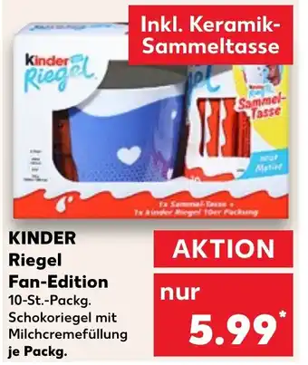 Kaufland KINDER Riegel Fan-Edition 10-St.-Packg. Angebot