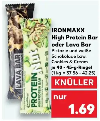 Kaufland IRONMAXX High Protein Bar oder Lava Bar 40 - 45-g-Riegel Angebot