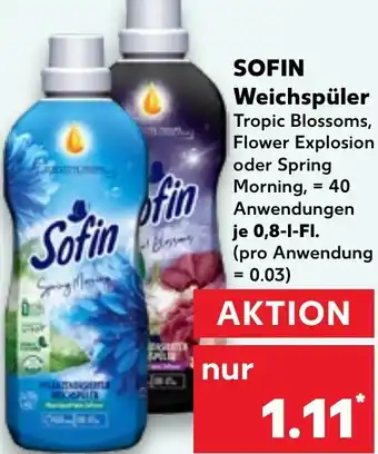 Kaufland SOFIN Weichspüler 0,8 l Fl. Angebot
