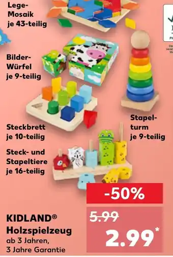 Kaufland KIDLAND Holzspielzeug Angebot