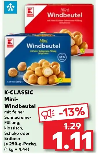 Kaufland K-CLASSIC Mini- Windbeutel 250 g Packg. Angebot