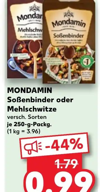 Kaufland MONDAMIN Soßenbinder oder Mehlschwitze 250 g Packg. Angebot