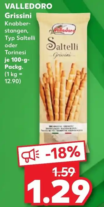 Kaufland VALLEDORO Grissini Knabber-stangen 100 g Packg. Angebot