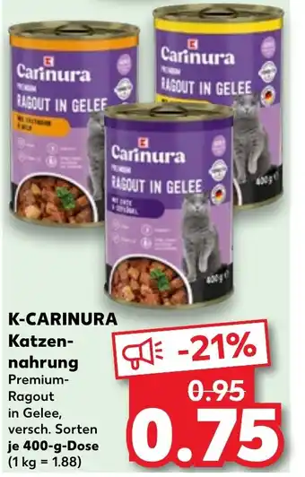 Kaufland K-CARINURA Katzen-nahrung 400-g-Dose Angebot