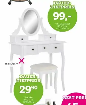 Mömax Schminktisch oder Hocker Angebot