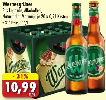 Lösch Depot Wernesgrüner Pils Legende 20x0,5 L Kasten Angebot