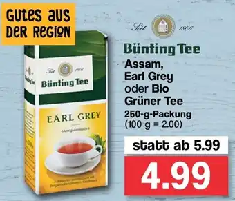 Famila Nord West Bünting Tee Assam Earl Grey oder Bio Grüner Tee 250g Angebot